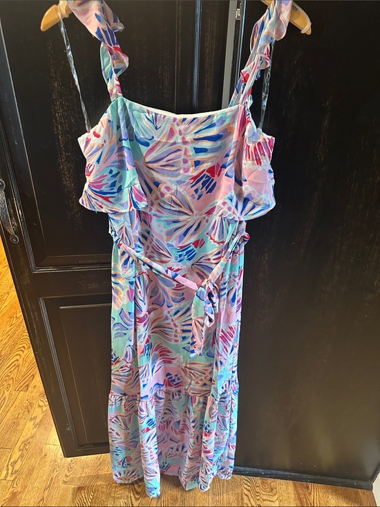 Emily Wonder Dresses & Skirts - Pastel Abstract Print Maxi Dress with Tie Waist by Emily‎ Wonder Small